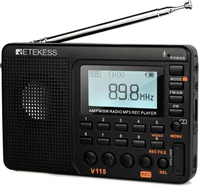 Obrázok produktu pre Retekess V115 Prenosné rádio, rádio AM FM SW s 1000mAh dobíjacou batériou, 32GB TF karta, veľkonočné darčeky pre rodinu, klasické rádiá, radio