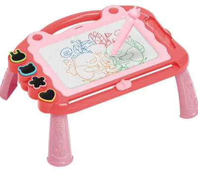 Imagen del producto de Pizarra magnética para niños pequeños, ideal para dibujar, escribir y crear, apta para edades de 2 a 3 años, incluye 4 sellos y 1 bolígrafo. Es una herramienta educativa y un regalo perfecto para cumpleaños