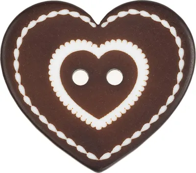 Immagine prodotto di Bottone - set di 3 - 35x30 mm - Marrone