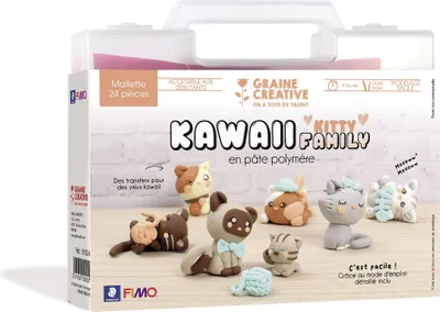 Obrázek produktu pro Modelovací sada na polymerovou hmotu - Kawaii kittens