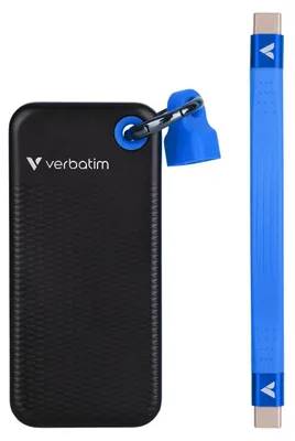 Immagine prodotto di Disco SSD esterno Verbatim Pocket - 128 GB (nero/blu)