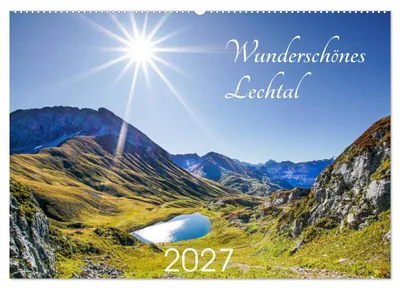 Produktbild von Wunderschönes Lechtal (Wandkalender 2027 DIN A2 quer), CALVENDO Monatskalender