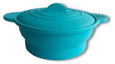 Imagen del producto de Vaporera plegable, de silicona, 1200 ml, apta para horno y microondas