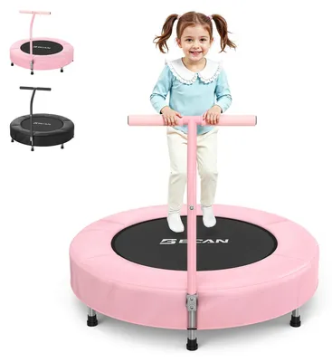 Image de Trampoline  ASTM, pour intérieur, de couleur rose