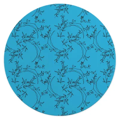 Runde Mauspad, Naturdruck, rutschfest, 22 cm