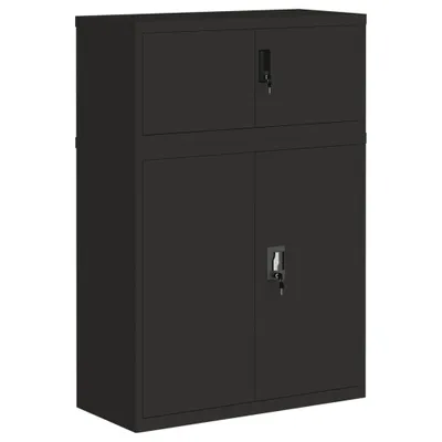 Obrázok produktu pre vidaXL Skriňa na dokumenty čierna 90x40x130 cm oceľ