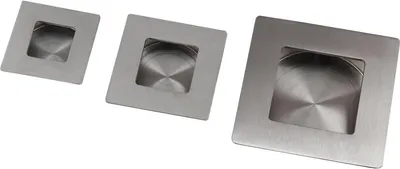 Produktbild von Edelstahl Muschelgriff Muldengriff Griffmulde Möbelgriff Griffmuschel Griff 50x50mm