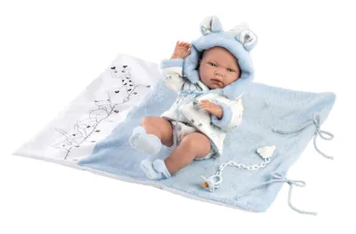 Produktbild von Llorens Baby Puppe Nico Blau mit Decke 40 cm