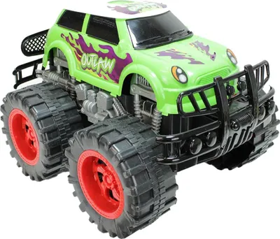 Produktbild von XXL Monster Truck grün mit Schubstange - ca. 40 cm