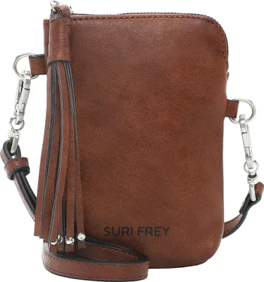 Image de SURI FREY sac pour téléphone portable sac à épaule bandoulière Lotty Phone Bag Cognac brun