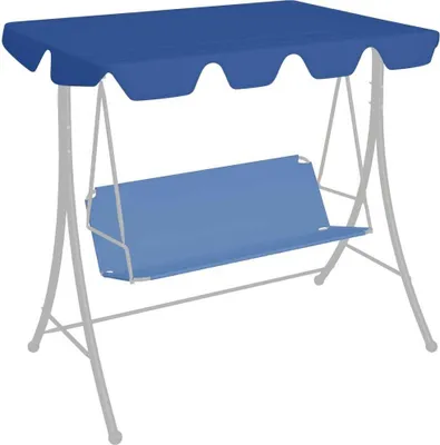 Produktbild von vidaXL Ersatzdach für Hollywoodschaukel Blau 188/168x145/110 cm