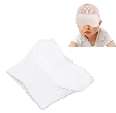 Produktbild von Schlafmaske für Babys, lichtundurchlässig, atmungsaktives Netzgewebe, Augenklappe für Neugeborene, elastisch, strahlungsfrei, Augenpolster