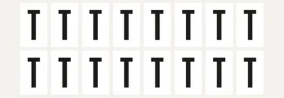 Produktbild von Dreifke® Aufkleber I Buchstabe T, weiß/schwarz, Folie, Schrifthöhe 25mm, 22x3...