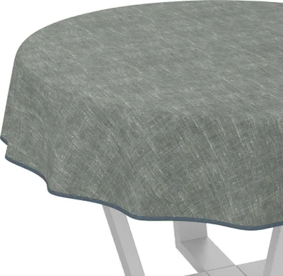 Produktbild von Tischdecke Melliert Pastelblau Rund 140cm Band