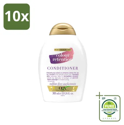 Imagen del producto de 10 acondicionadores OGX para el cuidado del cabello teñido, 385 ml cada uno - Paquete grande - 10 unidades