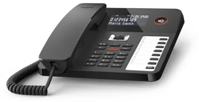 Obrázek produktu pro Gigaset DESK 800A, Analogový telefon, Sluchátko s kabelem, 200 pol., Černá