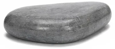 Produktbild von Sasso big - Couchtisch (74 x 123 x 27 h) aus grauem Fossilstein