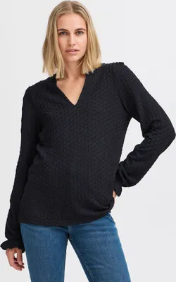Obrázek produktu pro Pulz Jeans PZEbba Dámská blůza, tričko s výstřihem do V, mírně pružné, regular fit