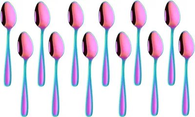 Produktbild von Famanu Teelöffel 12 Stück Edelstahl 13,5 cm - Regenbogen