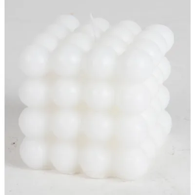 Produktbild von 12x Bubble-Kerzen 8cm Blasen Kugeln quadratisch, verschiedene Farben