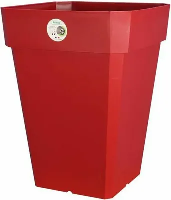 Obrázek produktu pro RIVIERA Solilla quadratischer Blumentopf aus Kunststoff - 49 x 49 x V 50 cm - 65 L - Rot