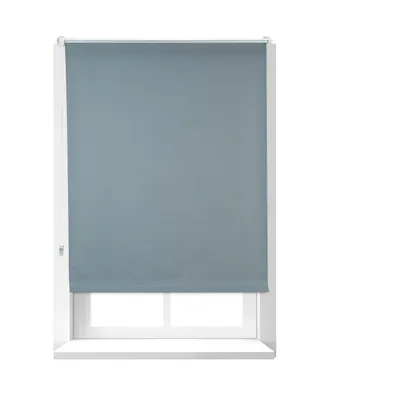 Produktbild von 2 x Verdunkelungsrollo, Hitzeschutz, Thermo Rollo Klemmfix, blickdichtes Seitenzugrollo 90x165, Stoff 86 cm, grau