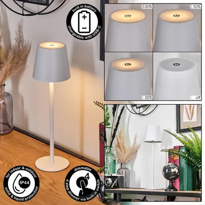 Produktbild von Lecco dimmbare Tischlampe aus Metall/Kunststoff in Weiß