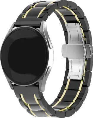 Produktbild von Strap-it Stahlarmband - Kompatibel mit Polar Pacer Armband Ersatzarmband Edelstahl Armband mit faltschließe Sportuhr zubehör für smartwatch 20mm Armband Schwarz