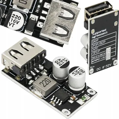 Zdjęcie produktu dla Rosfix Przetwornica 1-kanałowa Napięcia Ładowarka 2.0 3.0 USB Step Down