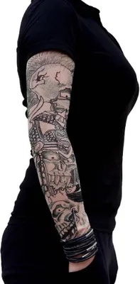 Produktbild von Oblique Unique Tattoo Ärmel Strümpfe Armstulpen Motiv - hole in the skull
