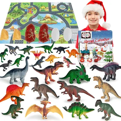 Produktbild von Adventskalender 2024 Kinder Dinosaurier Spielzeug 2-8 Jahre Junge Weihnachtskalender