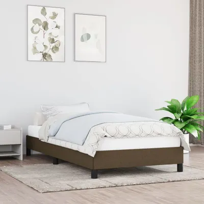 Produktbild von The Living Store Bettgestell Dunkelbraun 80x200 cm Stoff