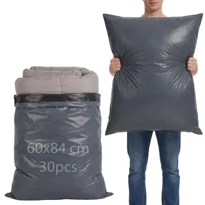 30 Versandtaschen 60×84 cm, selbstklebend, reißfest, grau