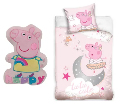 Image de Ensemble de literie Peppa Pig : couette et taie d'oreiller