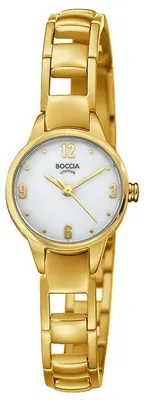 Boccia 3277-03 Damenarmbanduhr Quarz Titan Goldfarben 1