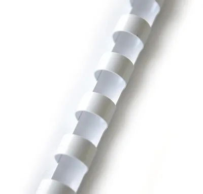 Zdjęcie produktu dla Grzbiety plastikowe - 25 mm, białe, 50 szt