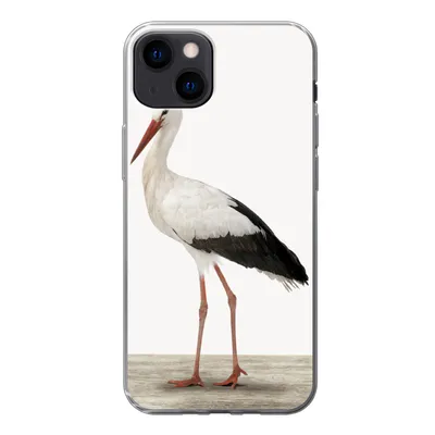Produktbild von MuchoWow® Handyhülle Schutzhülle Hülle für iPhone 13 Storch - Vogel - Tiere - Jungen - Kinder - Mädchen Silikon Softcase Handy Hülle - Karteninhaber