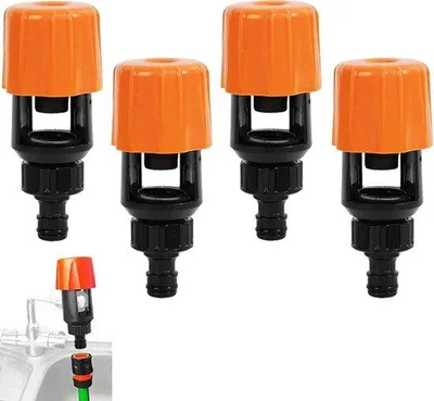 Produktbild von Universal Wasserhahnadapter - 4 Stück - Wasserhahnanschluss - Gartenhahnschluss - Schildplatte - Universalanschluss für Wasserhähne