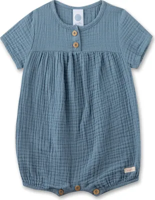 Produktbild von Sanetta Baby-Strampler kurz blau aus Musselin  62