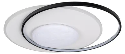 Produktbild von Deckenleuchten - LED / CCT Deckenleuchte "MOONSHINE" L: 46cm, Deckenlampe im Modern Style, aus Metall und Kunststoff in schwarz, 46 x 39 x 7,8 cm, inkl. LED – dimmbar – CCT-Wechsler – Nachtlichtfunktion – Fernbedienung – Inkl. Memoryfunktion