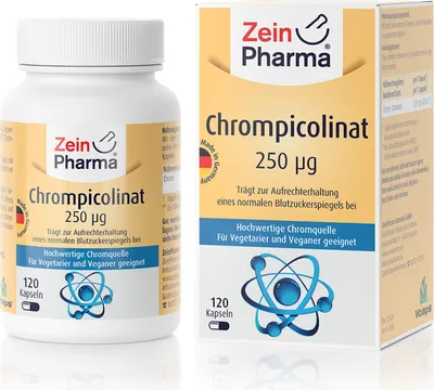 Produktbild von Chrom Picolinat 250 μg in vegetarischen Kapseln 120 St