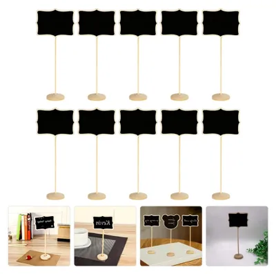 Produktbild von Kleine abwischbare Kreidetafeln mit Ständer für Tischkarten und Dekoration bei Hochzeiten, Geburtstagsfeiern und im Zuhause