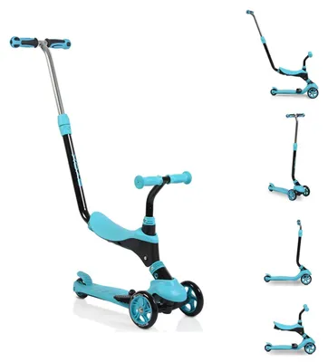 Produktbild von Byox Kinderroller Tristar 3 in 1 Roller Rutscher Schiebestange PolyurethanRäder ABEC-5 blau