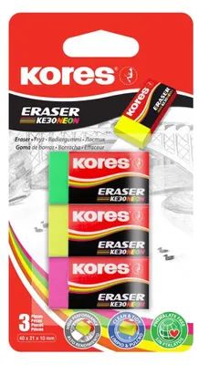 Produktbild von Kores Ke30 Neon Radiergummi Kinder One Size