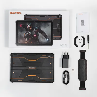 Produktbild von OUKITEL RT9 Outdoor Tablet Android 14, 11000mAh 24GB(6+18) RAM + 256GB ROM Tablet 10.1" FHD+, Gaming Tablet, Dual SIM 4G GPS OTG IP68/IP69K, Schwarz