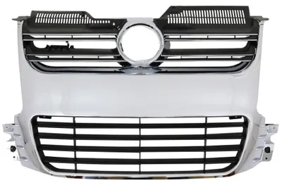 Image de Calandre pour VW Golf 5 V 2003-2009, style R32, chrome brillant et noir.