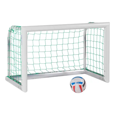 Produktbild von Sport-Thieme Mini-Fußballtor "Professional Kompakt", Weiß-Pulverbeschichtet, Inkl. Netz, blau (MW 4,5 cm), 2,40x1,60 m