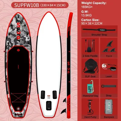 Obrázok produktu pre Nafukovacia paddleboard, prenosný dizajn, vysoká nosnosť, 330 x 84 x 15 cm