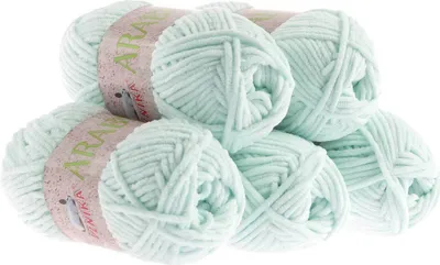 5 x 100g Kuschelstrickgarn ARABELA mint