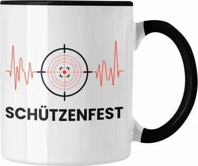 Produktbild von Trendation - Schützenfest Tasse Geschenk Schütze Sportschütze Geschenkidee (Schwarz)